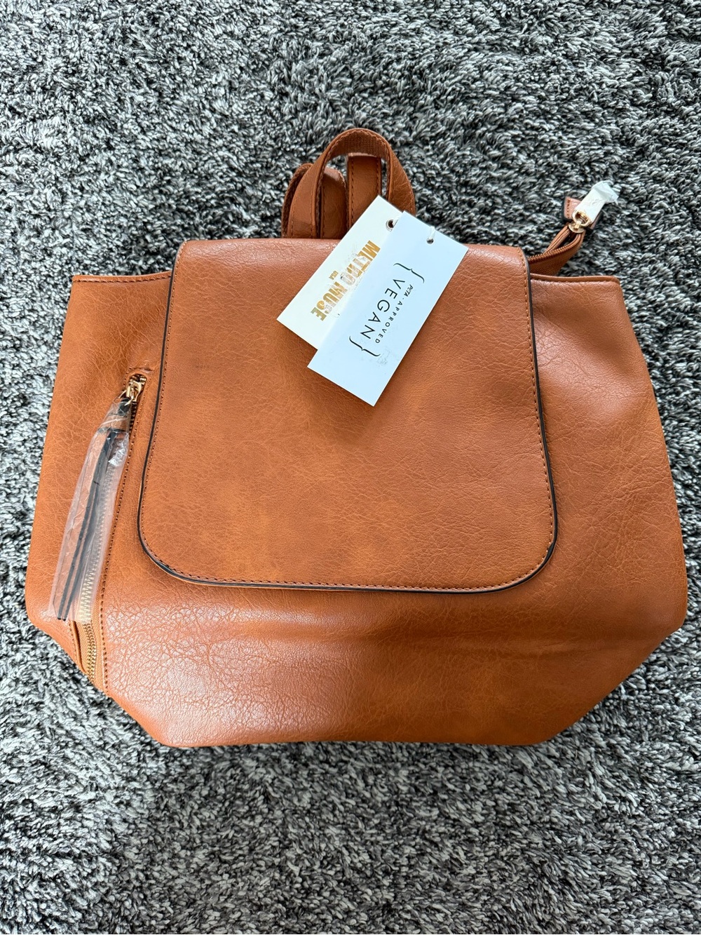 Metro Muse Vegan Leather Brown Women’s Backpack - Modern Convertible Bag